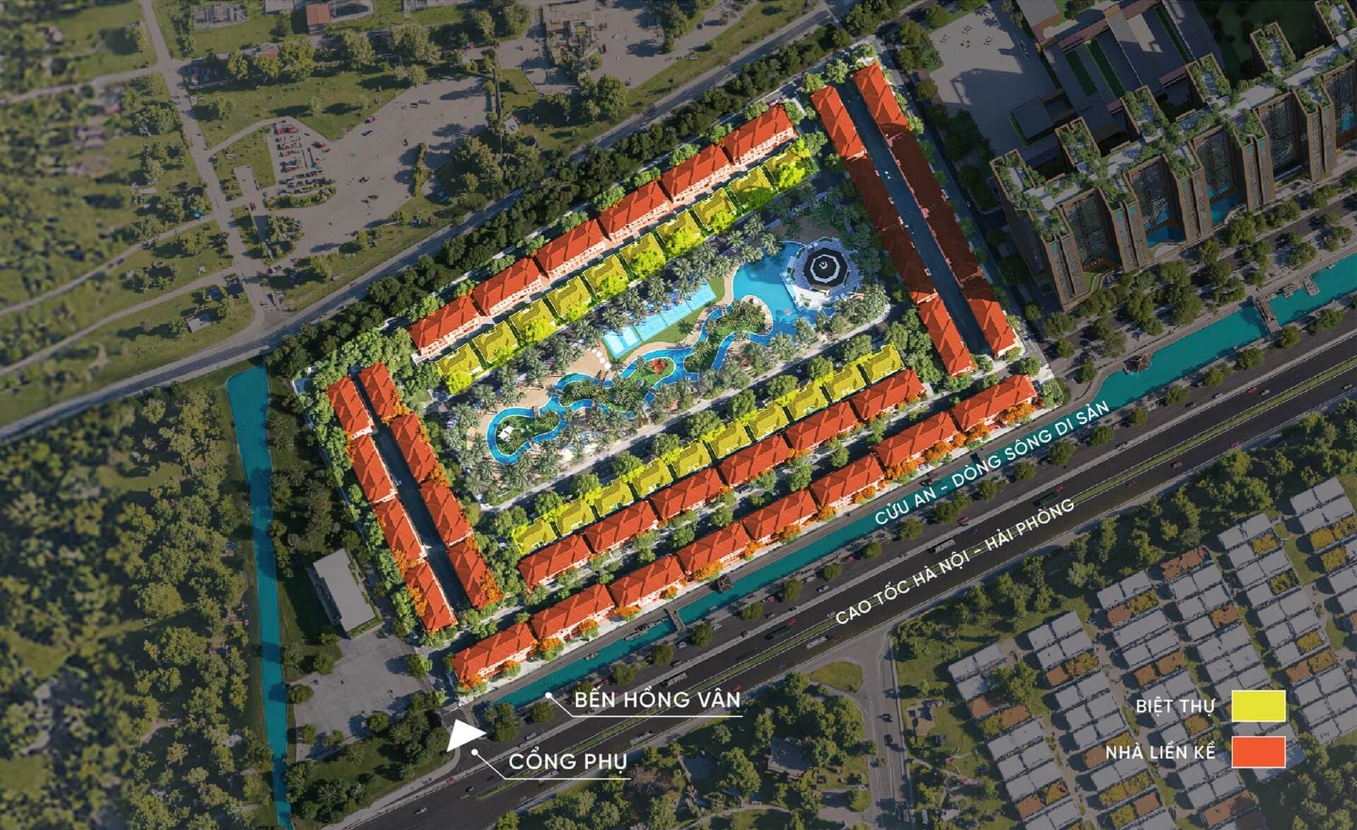 mặt bằng phân khu riviera dự án sunshine legend city hưng yên