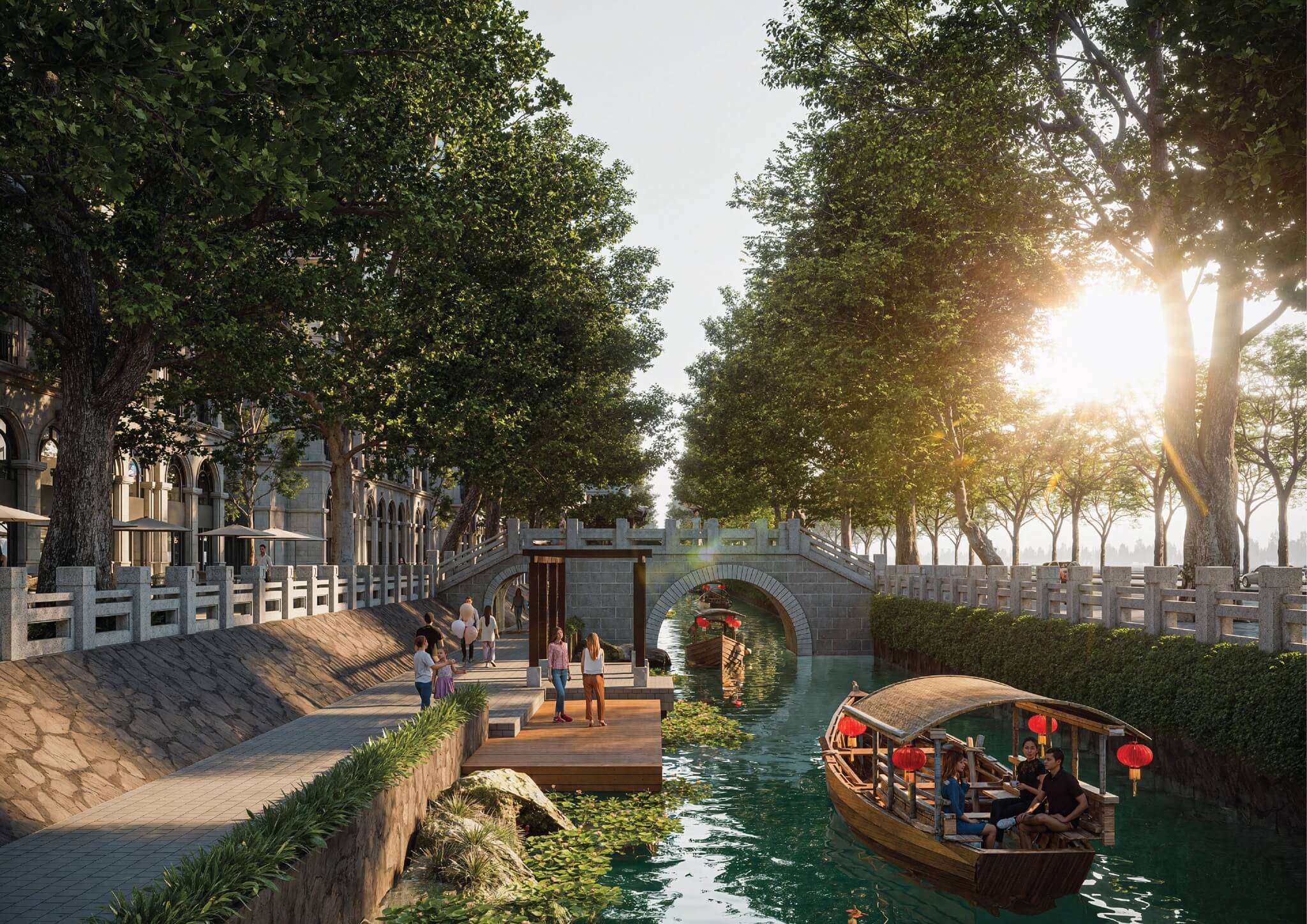 dòng sông di sản tại sunshine legend city hưng yên