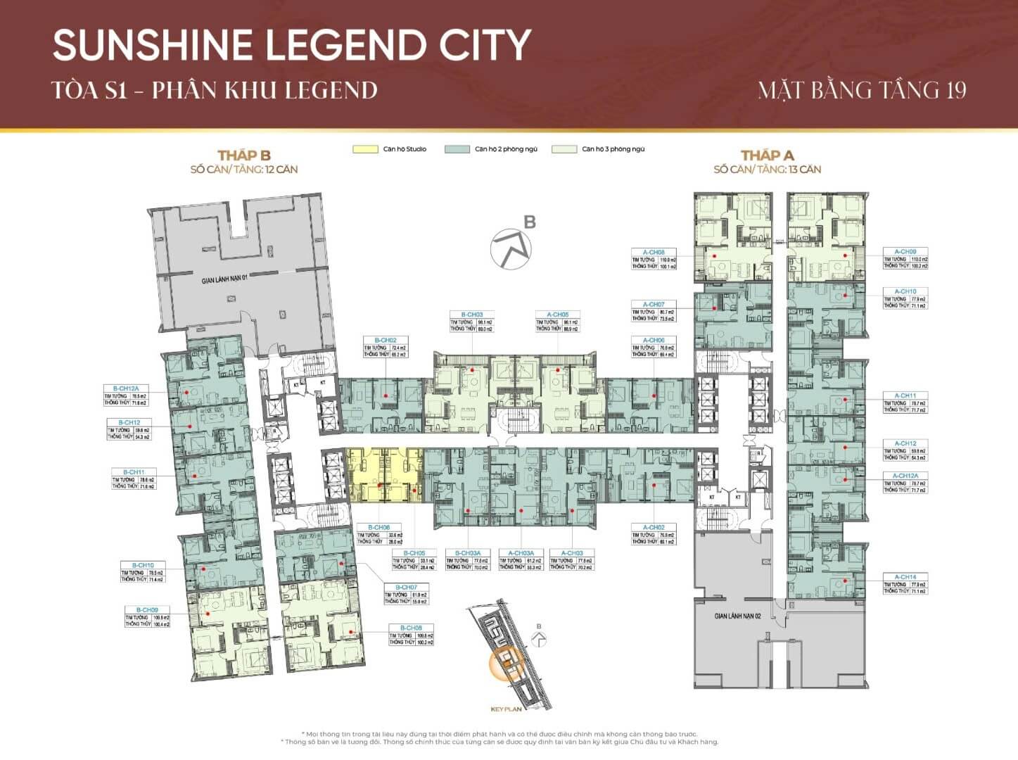 mặt bằng tòa s1 phân khu legend dự án sunshine legend city hưng yên