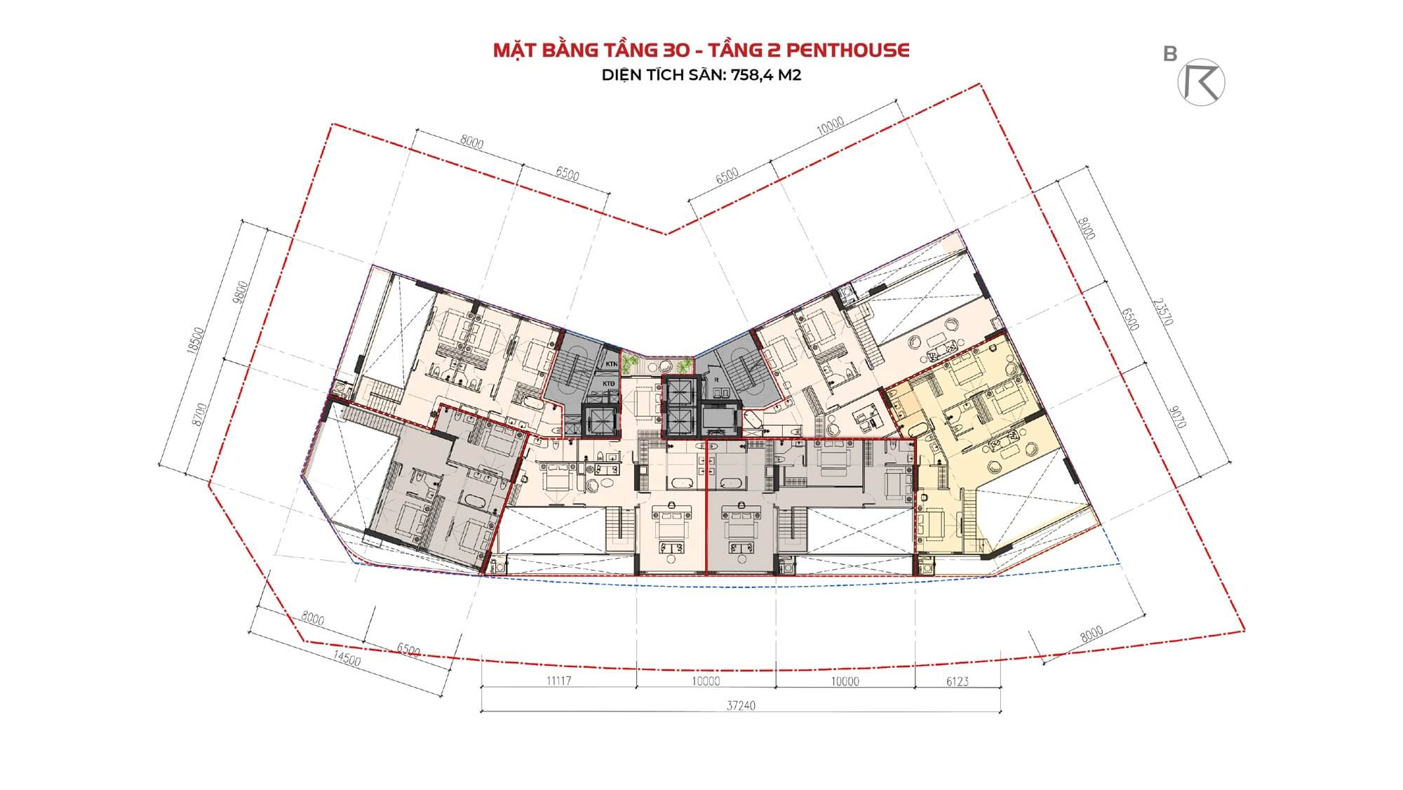 mặt bằng dự án sunshine continental trần bình